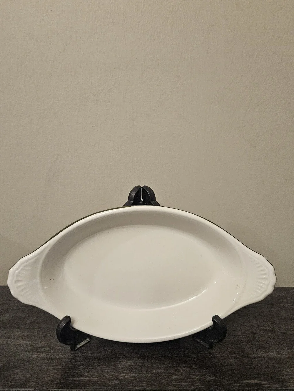 VTG Hall China 528 Olive Green Oval Au Gratin Baking Dishes - Set of 4